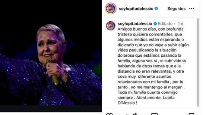 Lupita D&acute;Alessio rompe el silencio sobre el divorcio de su hijo